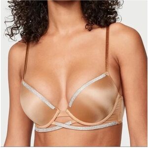 Victoria's Secret Very Sexy Shine Cradle Push-Up Bra Nude Tan